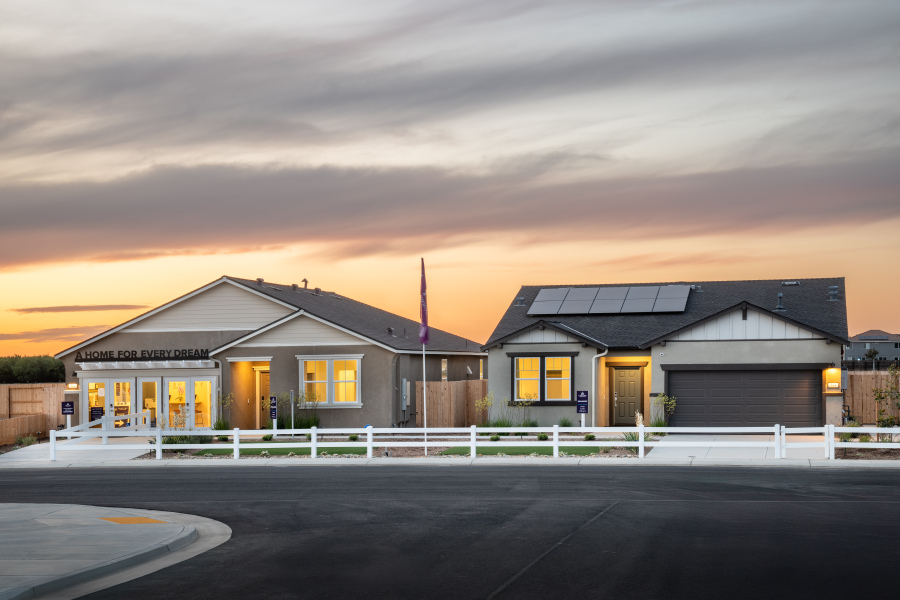 A building with a fence around it.