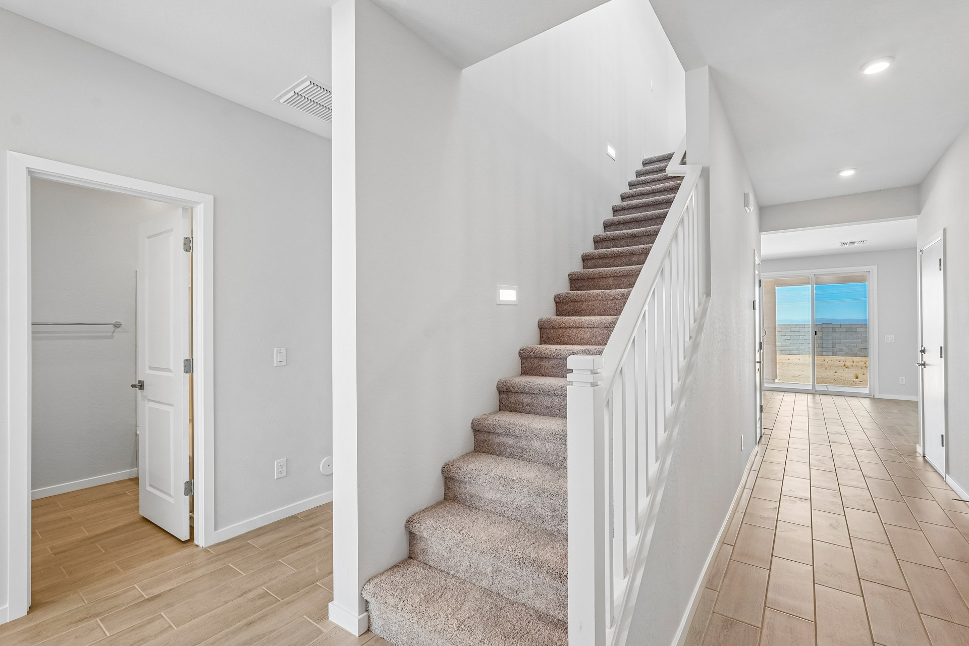 A staircase in a house.