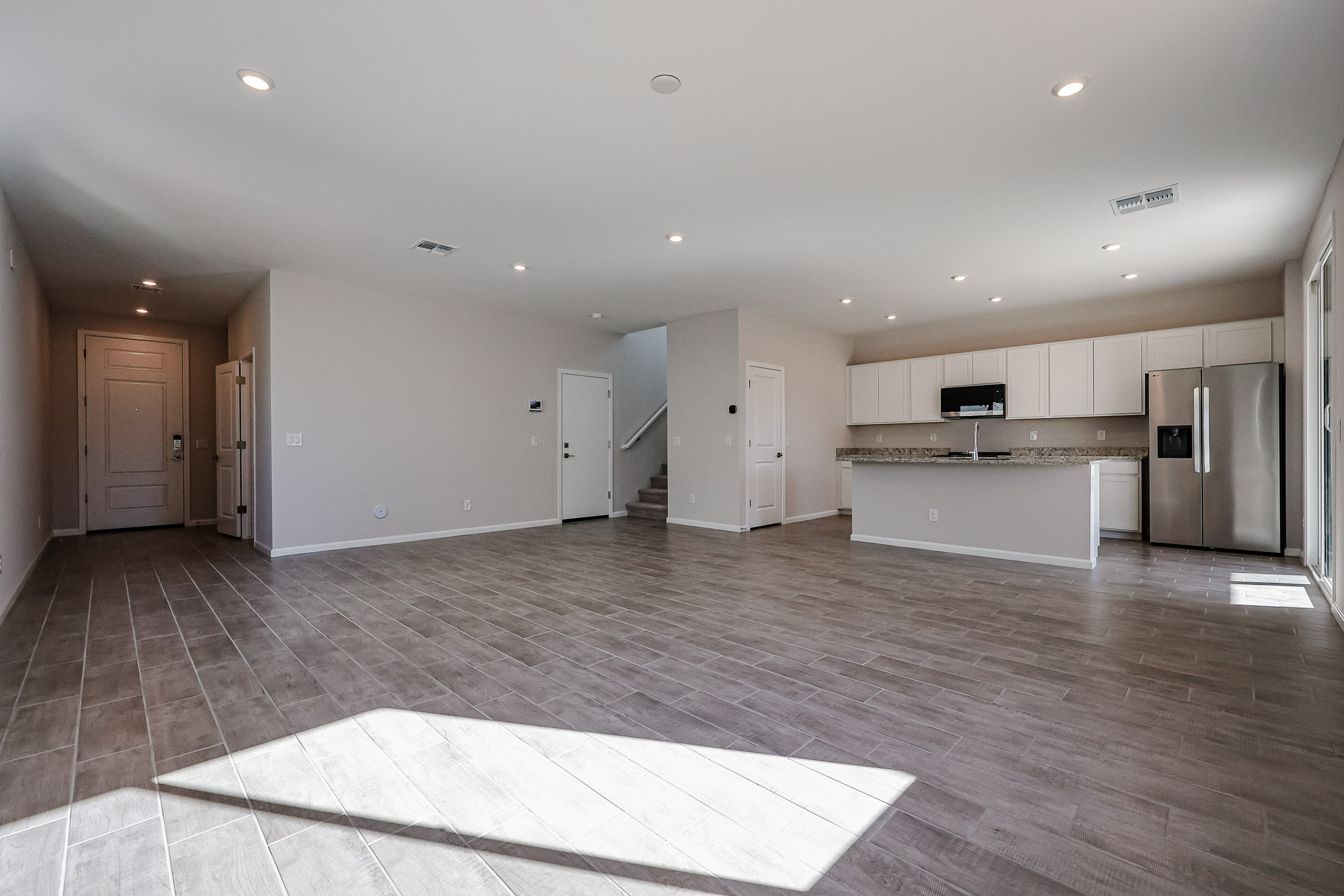 A large empty kitchen.