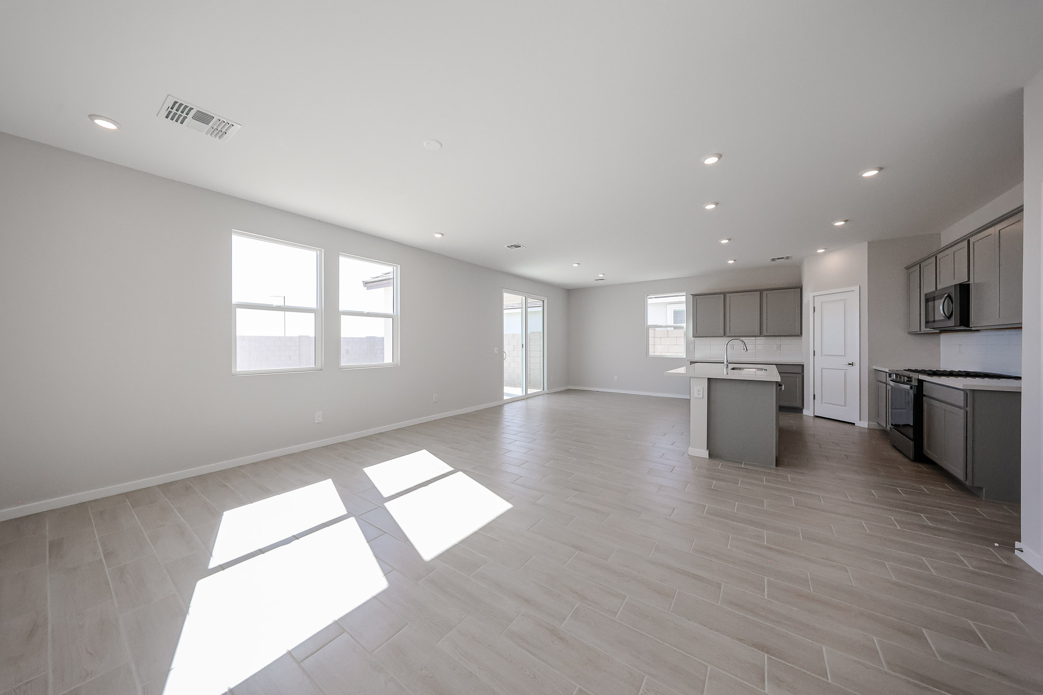 A large empty kitchen.
