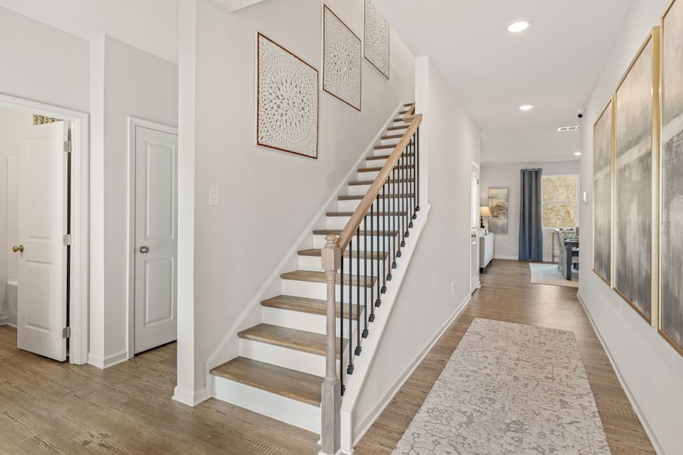 A staircase in a house.