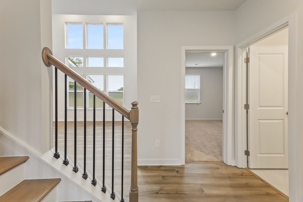 A staircase in a house.