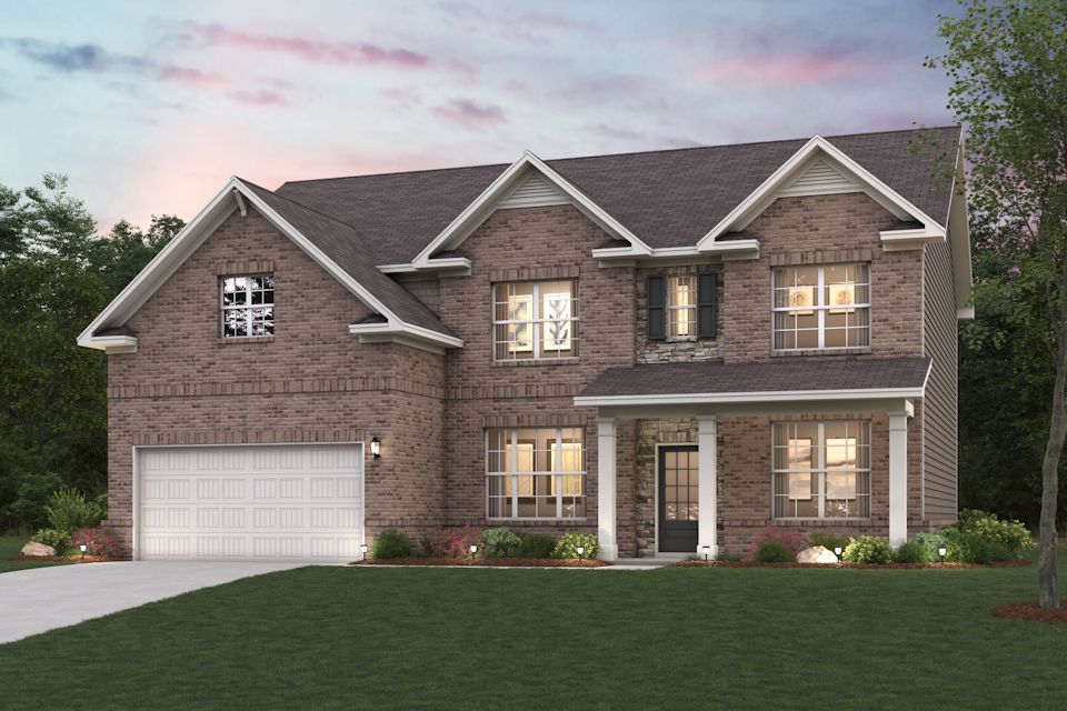 A house with a garage.