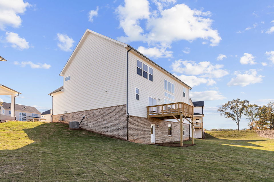 A house with a deck.