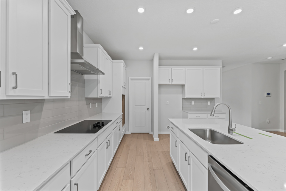 Dogwood Plan Lot 582 Chef's Kitchen with White Cabinets at NorthShore in Kingsland