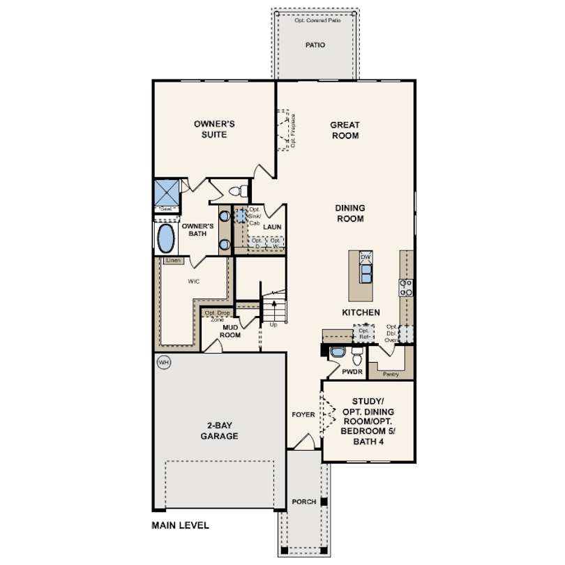 First Floor Architecture of Dogwood Plan by Century Communities
