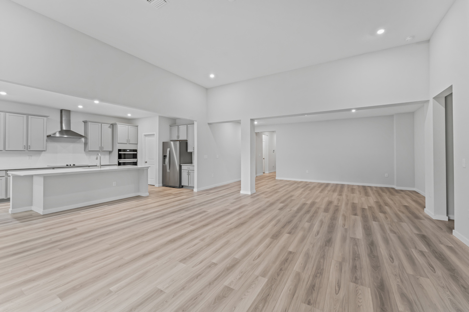 Dogwood Plan Lot 581 Open Living Area at NorthShore in Kingsland