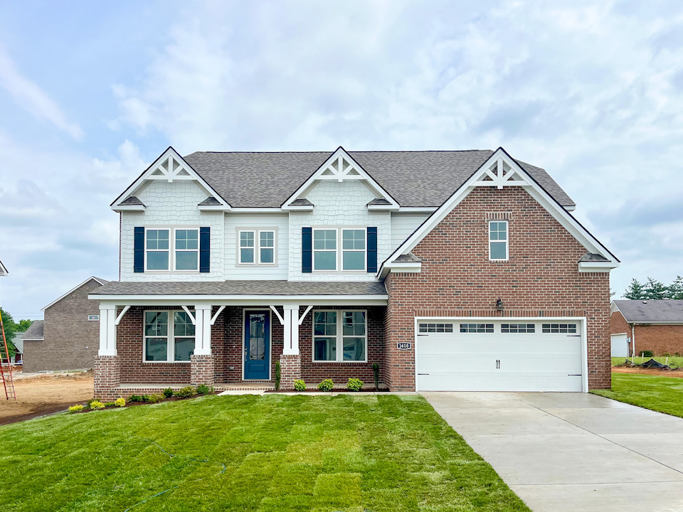 A house with a garage.