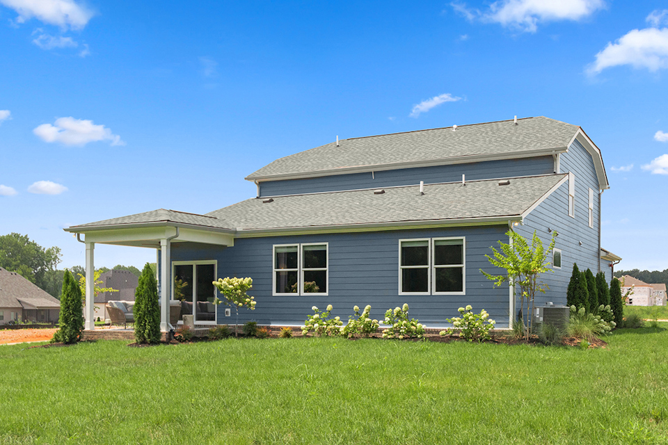 A house with a large yard.