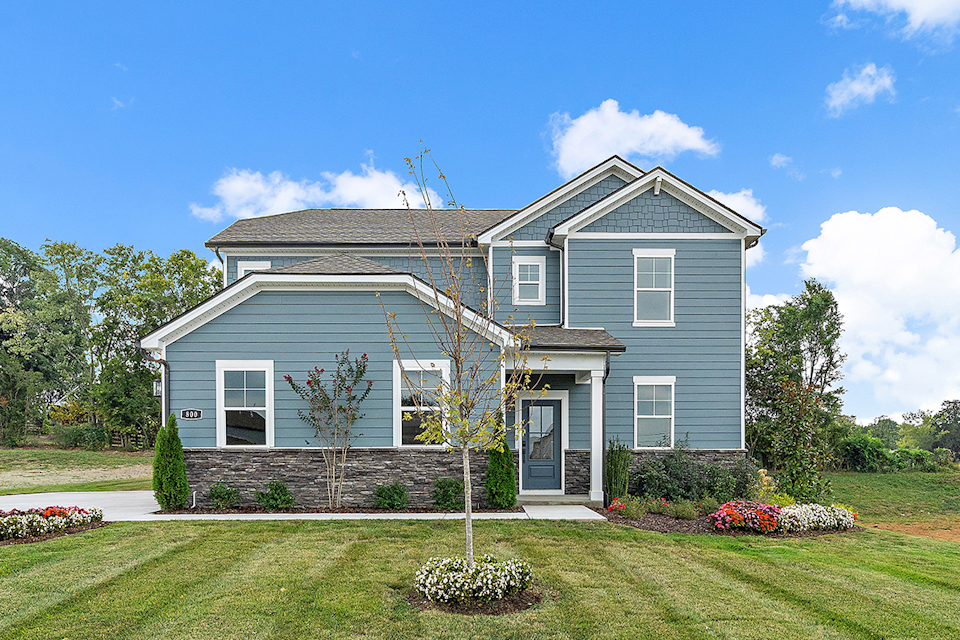A house with a large yard.