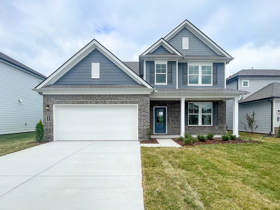 A house with a garage.