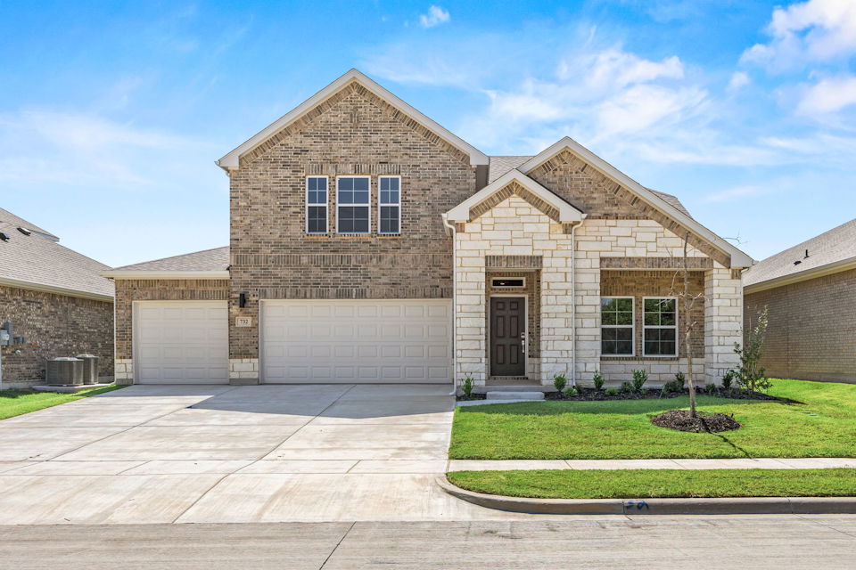 A house with a garage.