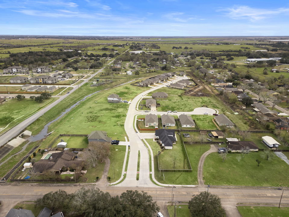 A large area with buildings and roads.