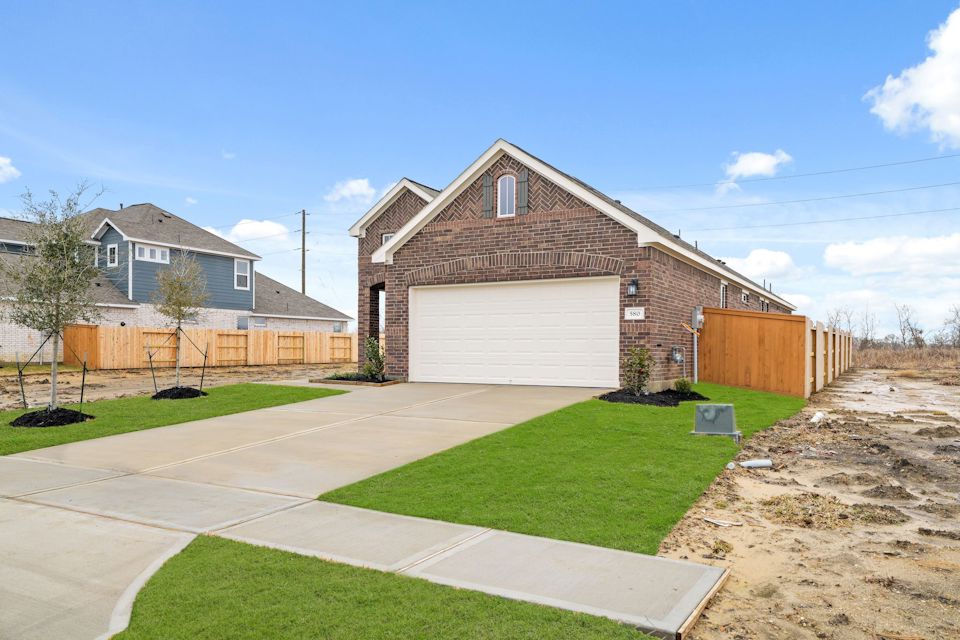 A house with a garage.