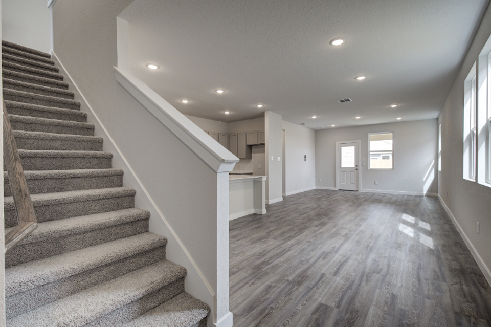 A staircase in a house.