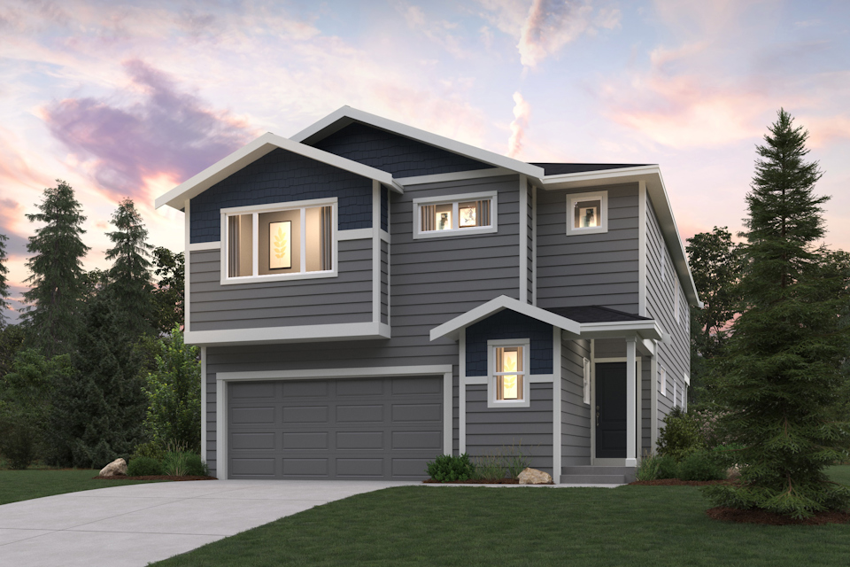 A house with a garage.