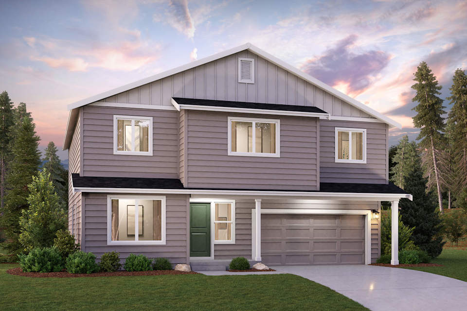 A house with a garage.