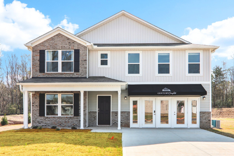 A building with a sign on the front.