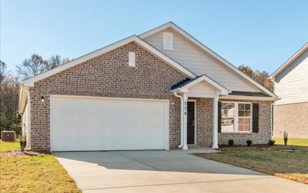A house with a garage.