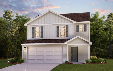 A house with a garage.